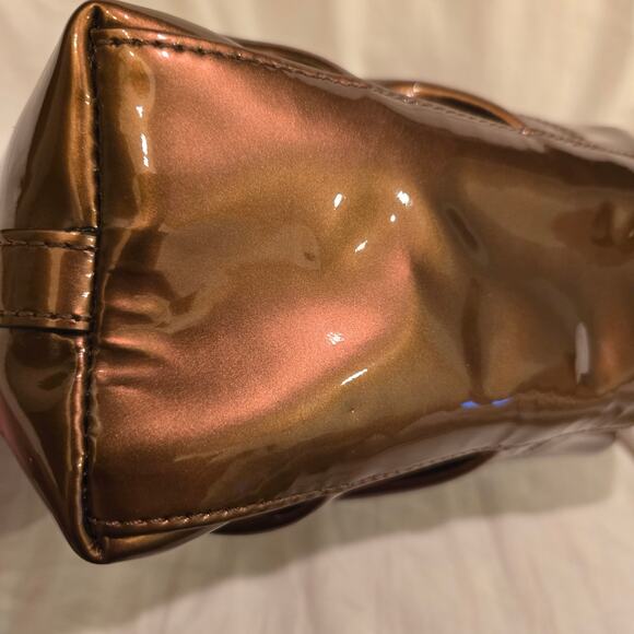 Coach Madison Demi Copper Patent Leather Small Pleated Bag Excellent Condition - Picture 9 of 16